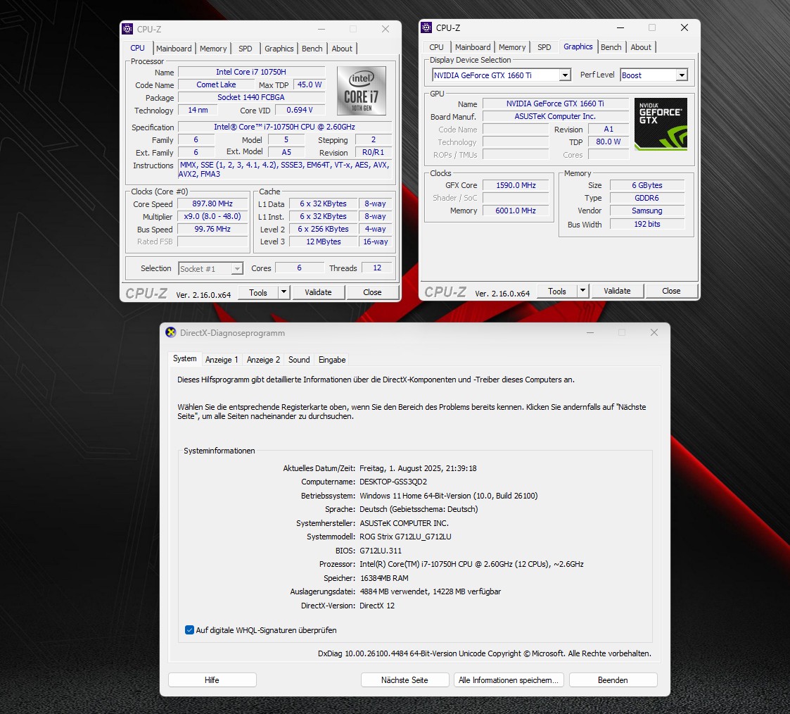 ⭐ASUS ROG StriX – i7 10th, GTX 1660 Ti 6GB, 16GB RAM, 2x SSD, AURA, OVP – GAMING! – TOP!⭐ – Bild 8