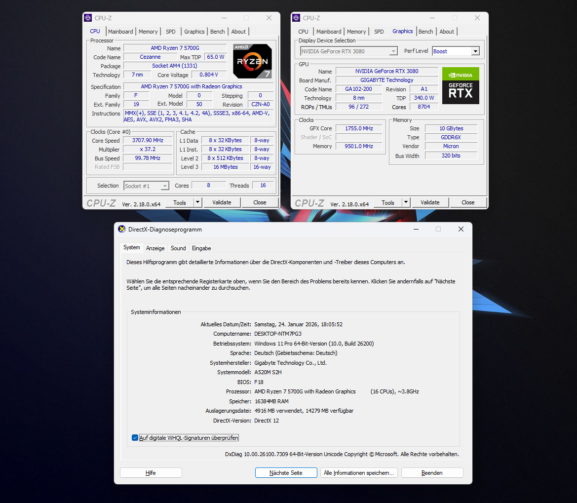 ⭐RMC Gaming PC – Ryzen 7 5700G, RTX 3080 10GB, 16GB RAM, 1000GB SSD, RGB, WaKu – TOP!⭐ – Bild 6