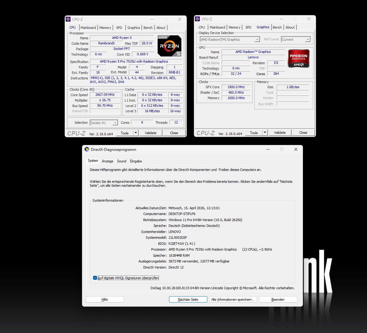 ⭐Lenovo ThinkPad L14 Gen. 5 – Ryzen 5 Pro, 16GB DDR5 RAM, 512GB SSD – Business Laptop – TOP!⭐ – Bild 5