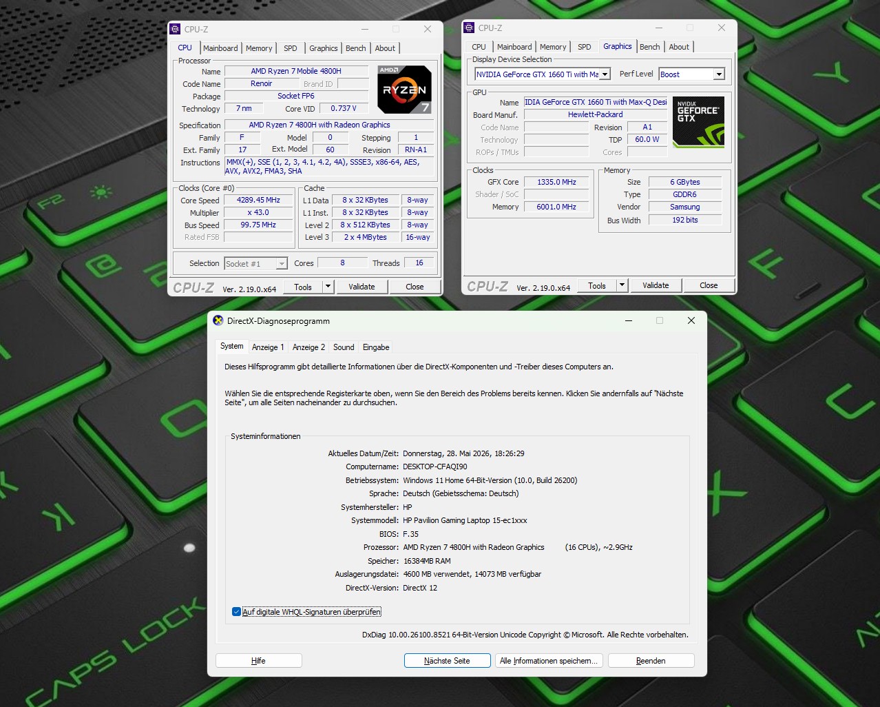 ⭐HP Pavilion Gaming – Ryzen 7, GTX 1660 Ti 6GB, 16GB RAM, 512GB SSD, 144Hz - GAMING – TOP!⭐ – Bild 5