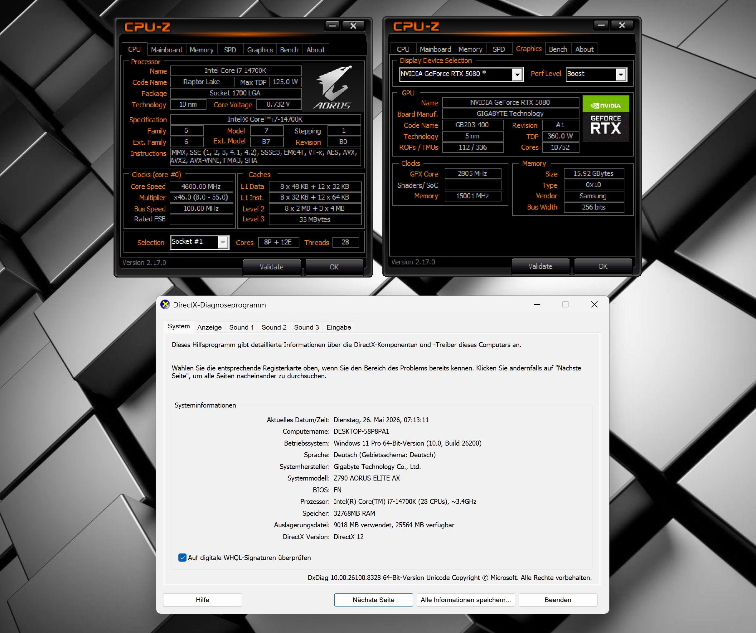 ⭐RMC AORUS Gaming PC – i7 14700K, RTX5080 16GB, 32GB DDR5 RAM, 4000GB SSD, WaKU, AORUS - TOP⭐ – Bild 5