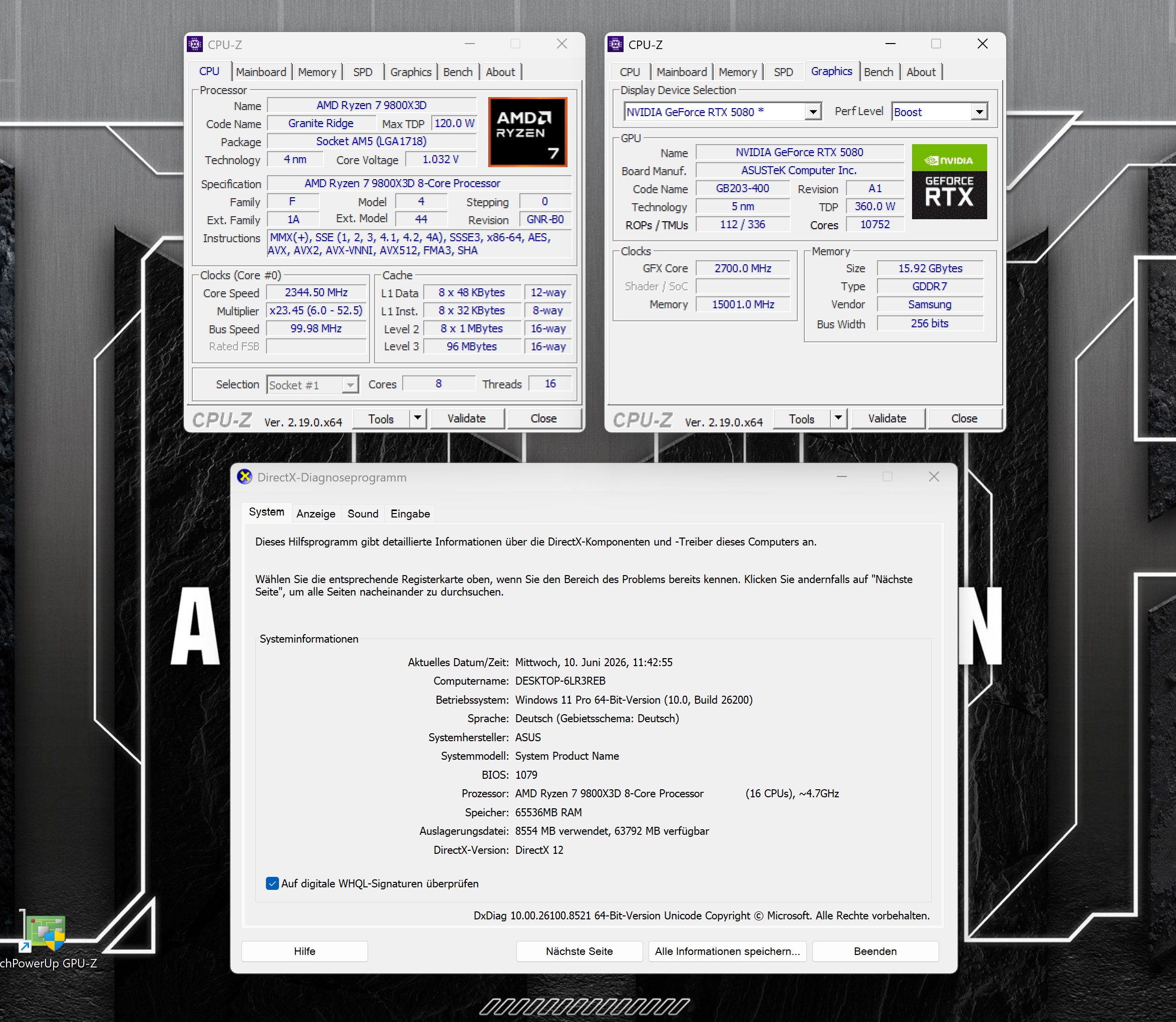 ⭐RMC ASUS TUF Gaming PC – RYZEN 7 9800X3D, TUF RTX5080 16GB, 64GB DDR5 RAM, 2000GB SSD, WaKU, TUF GAMING - TOP⭐ – Bild 5