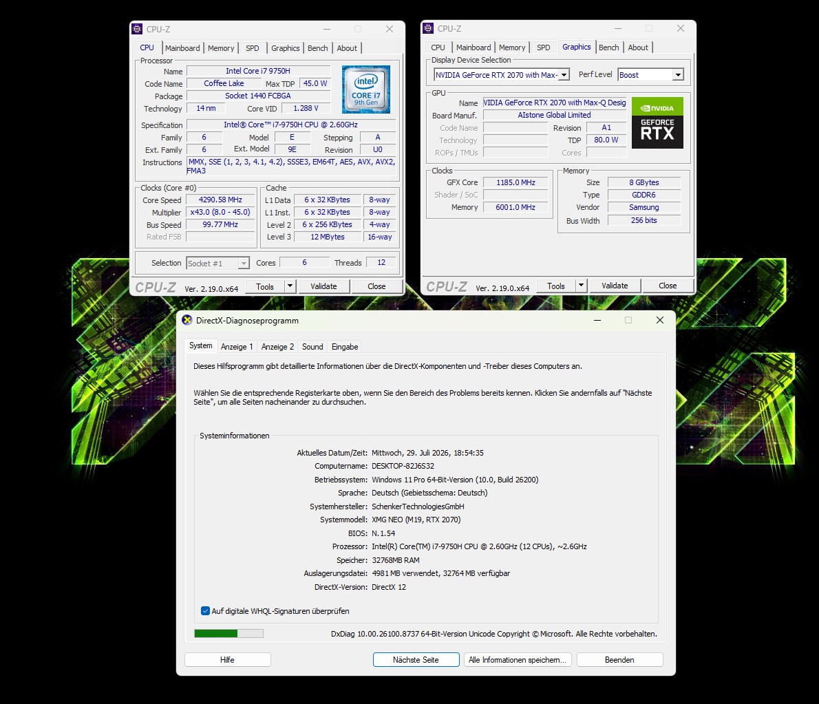 ⭐XMG NEO 15 – i7 9th, 32GB RAM, RTX 2070 8GB, 1000GB SSD, RGB - TOP!⭐ – Bild 5