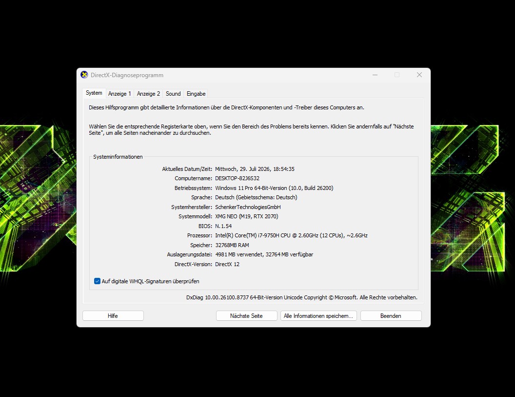 ⭐XMG NEO 15 – i7 9th, 32GB RAM, RTX 2070 8GB, 1000GB SSD, RGB - TOP!⭐ – Bild 7