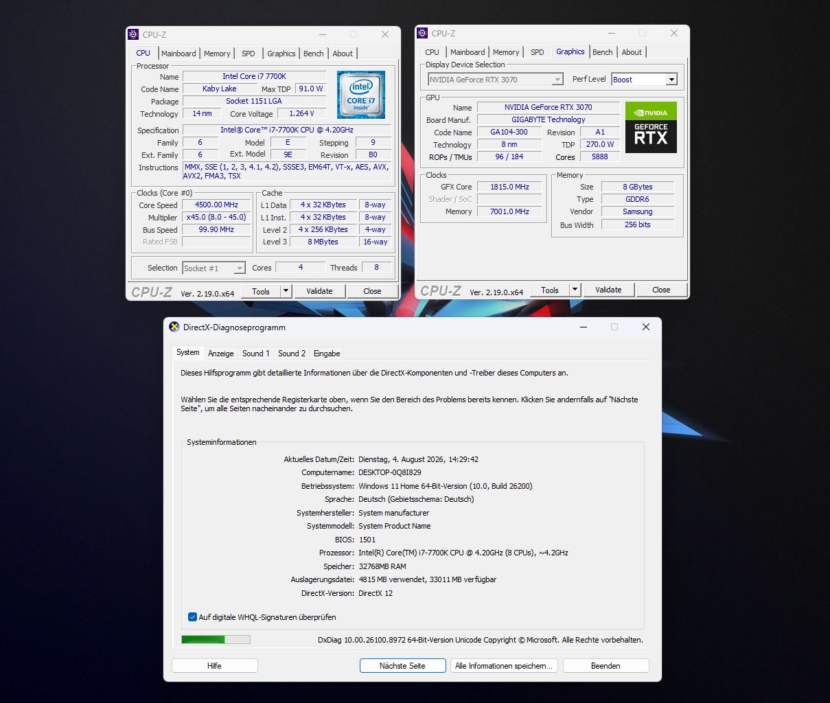 ⭐RMC Gaming PC – I7-7700K, RTX 3070 8GB, 32GB RAM, 1000GB SSD, WaKu - TOP⭐ – Bild 5