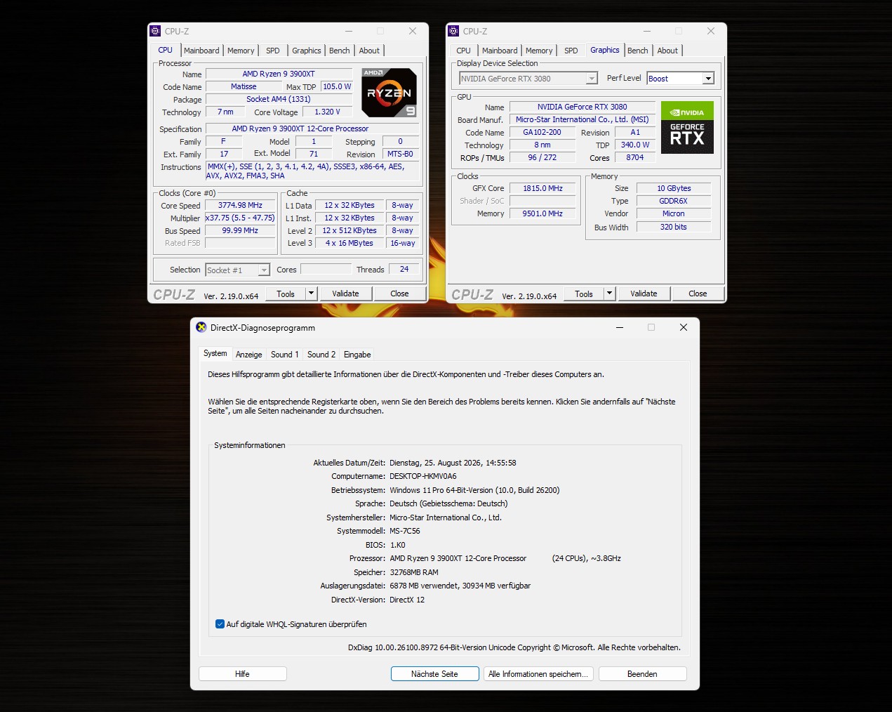 ⭐RMC Gaming PC – Ryzen 9 3900XT, RTX 3080 10GB, 32GB RAM, 2000GB SSD, WaKu - TOP⭐ – Bild 5
