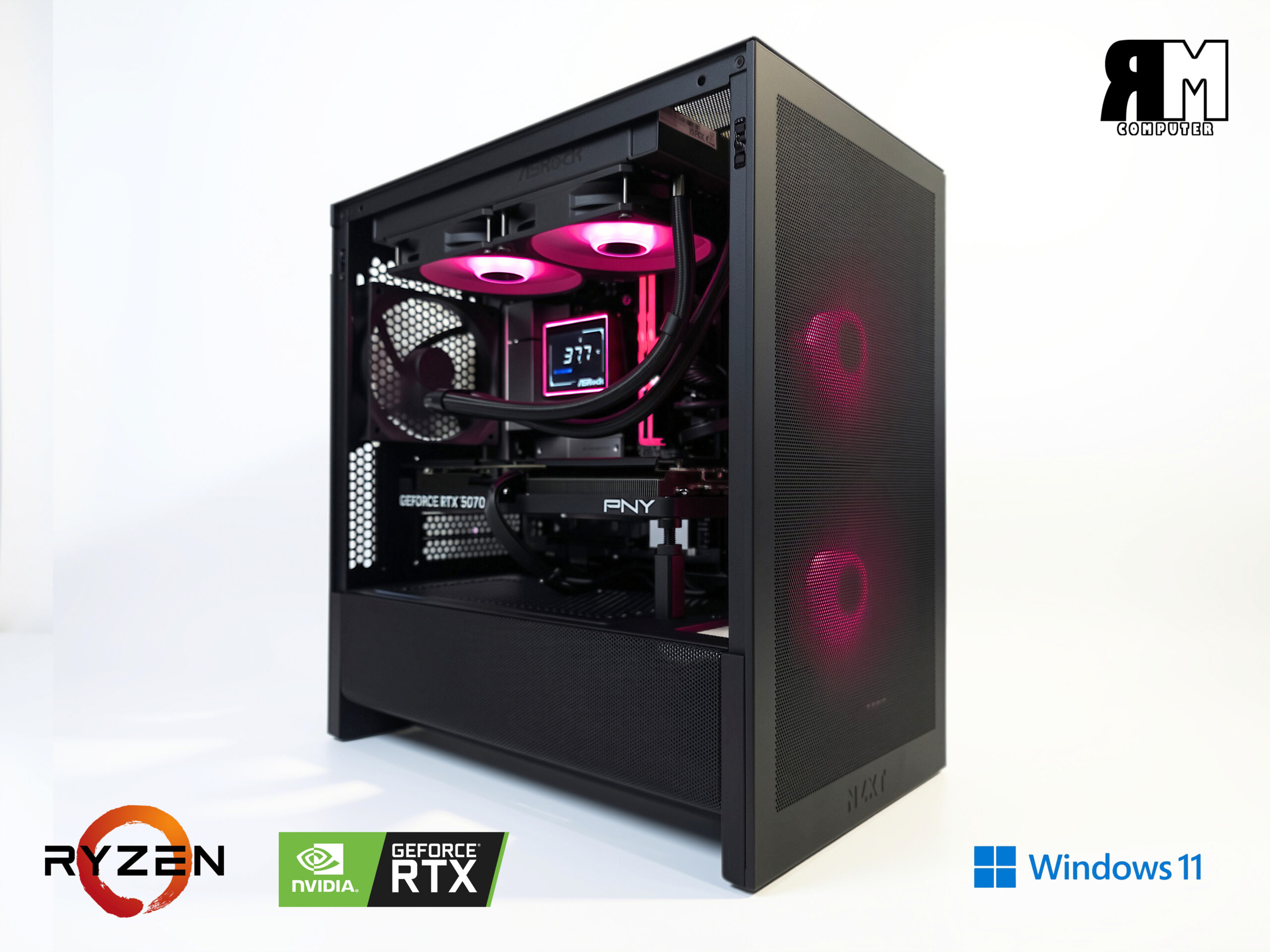 ⭐RMC Gaming PC – RYZEN 5 9600X, RTX 5070 12GB, 32GB DDR5 RAM, 1000GB SSD, WaKu - TOP⭐